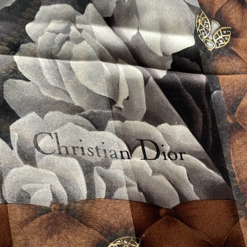 Christian Dior scarf about 33.5x33 inches